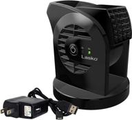 🌬️ lasko mycool d301 mini usb desk fan – small quiet portable personal 2-speed fan with long 40in. usb cable and bonus ac adapter for home, work, office, dorm, rv, and travel, black logo