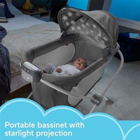 img 2 attached to 👶 Fisher-Price Soothing View Projection Bassinet – Pencil Strokes: Portable Baby Cradle with Projection, Perfect for Newborns and Infants