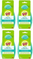 🧼 pack of 4 scotch-brite shower scrubber refill logo