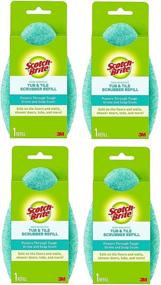 img 4 attached to 🧼 Pack of 4 Scotch-Brite Shower Scrubber Refill
