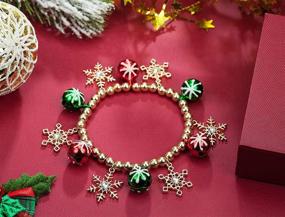 img 3 attached to OFGOT7 Christmas Snowflake Bracelet Stretch