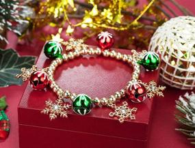 img 1 attached to OFGOT7 Christmas Snowflake Bracelet Stretch