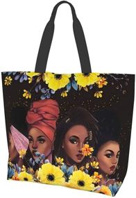 img 3 attached to African American Canvas Tote Bag | Black Girl Shoulder Bags for Shopping - EZYES