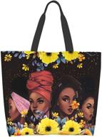 african american canvas tote bag | black girl shoulder bags for shopping - ezyes logo