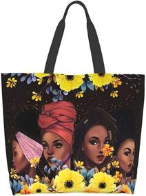 img 4 attached to African American Canvas Tote Bag | Black Girl Shoulder Bags for Shopping - EZYES