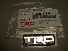 img 4 attached to 🚗 Genuine Toyota Parts: Enhance Your Ride with TRD Emblem (PTR26-17640)
