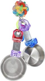 img 4 attached to Colorful Stainless Steel Pot Ring Bird Toy - Perfect for Parrots, Macaws, African Greys, Cockatoos, and Budgies