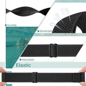 img 3 attached to 🔗 Adjustable Elastic Nylon Braided Bands for Fitbit Charge 4/Charge 4 SE/Charge 3/Charge 3 SE – Breathable Stretchy Sports Loop Replacement Wristband for Men and Women