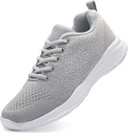 ultimate comfort: women's lightweight non slip breathable mesh sneakers for running, sports, and casual walking logo