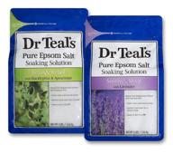 🛀 relax and revitalize with dr. teal's eucalyptus and lavender epsom salt bath soak - 2x3lb bags, 6lbs total logo