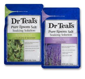 img 4 attached to 🛀 Relax and Revitalize with Dr. Teal's Eucalyptus and Lavender Epsom Salt Bath Soak - 2x3lb Bags, 6lbs Total