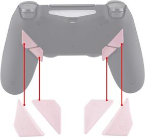 img 4 attached to Cherry Blossoms Pink Back Button Replacements with Enhanced Design for PS4 🌸 eXtremeRate Controller Dawn Remap Kit - Compatible with K1 K2 K3 K4 Paddles