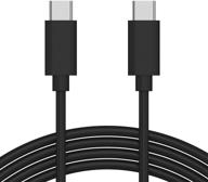 talkworks usb c to usb c кабель 6ft - быстрая зарядка и передача питания для samsung galaxy s20, apple macbook, switch - черный логотип