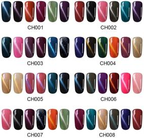 img 3 attached to 💅 CLAVUZ Magnetic Gel Nail Polish Set: 6pcs Soak Off UV LED Lacquer Manicure Nail Art Kits with Free Magnet Sticks