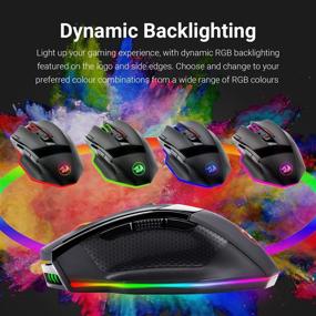img 3 attached to Redragon M801 Wireless Gaming Mouse with RGB Backlight, 9 Programmable Buttons and Macro Recording for Windows PC Gamers - Black