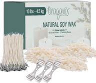 🕯️ organix natural soy wax craft kit - 10lb bag with 150ct 6'' pre-waxed candle wicks for diy candle making supplies logo