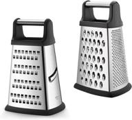 🧀 guanci 8" professional box grater with 4 sides - best for parmesan cheese, vegetables, ginger logo