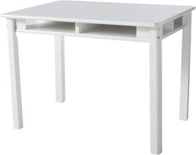 img 3 attached to 🪑 Lipper International Child's Rectangular Table with Shelves and 2 Chairs, White: Reliable and Functional Furniture Set for Kids