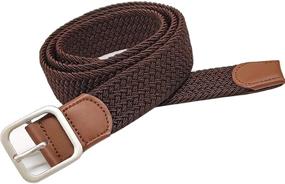 img 4 attached to 👔 Elastic Braided Stretch Woven Men's Belts: WYuZe Accessories