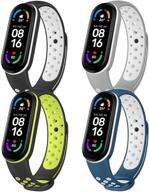 4-pack bands for xiaomi mi band 5 strap &amp wearable technology logo