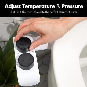 img 3 attached to 🚽 Easy Installation Warm Water Bidet Attachment for Toilet – Sleek Design – Feminine Wash – Self-Cleaning Bidet – Adjustable Temperature and Pressure Controls (Black)