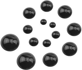 img 3 attached to 👀 Toy-Optic TOVOT: 500Pcs Round Black Flat Doll Eyes - Assorted Sizes (3mm-12mm) for Teddy Bear Doll Plush Animal Puppet Crafts