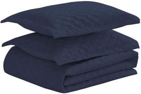 img 1 attached to 🛏️ Navy Blue King/California King Oversized Quilted Bedspread Coverlet Set - Basic Choice 3-Piece