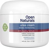 👣 open naturals urea 40% foot cream - premium callus remover - moisturizes & rehydrates thick, cracked, rough skin - 4oz logo