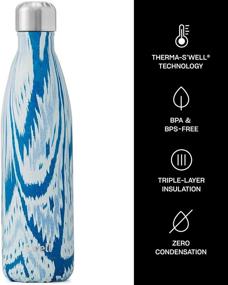 img 1 attached to 🧊 Swell Santorini Stainless Steel Triple-Layered Vacuum-Insulated Water Bottle - BPA Free, 17oz Capacity, 41 Hours Cold & 18 Hours Hot with No Condensation