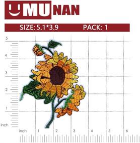 img 3 attached to 🌻 Vintage Boho Sunflower Patch: Retro Granny Chic Embroidered Badge, Iron-on Applique Emblem - New Arrival