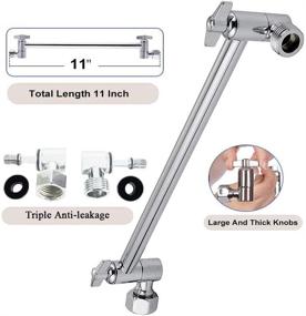 img 1 attached to Роскошный душ HarJue с дождевым напором и регулируемым монтажем на 11 дюймов - улучшите свой опыт купания с высоким давлением и 5 режимами работы.