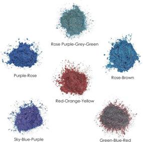 img 3 attached to 🎨 Aotiyer Chameleon Powder: Color-Shifting Mica Pigment for Epoxy Resin, Nail Art, Soap Making, Bath Bombs, Slime, Candle Making - Includes 2 Brushes