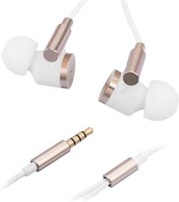 img 3 attached to 🎧 RM-530 Noise Isolation Earbuds: HiFi Earphones with Mic & Volume Control - Gold