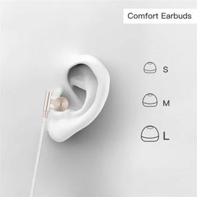 img 1 attached to 🎧 RM-530 Noise Isolation Earbuds: HiFi Earphones with Mic & Volume Control - Gold