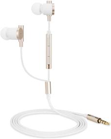 img 4 attached to 🎧 RM-530 Noise Isolation Earbuds: HiFi Earphones with Mic & Volume Control - Gold