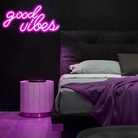 img 3 attached to Vibes Signs Decor, Powered Light Bedroom