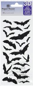 img 1 attached to 🦇 Spooky Halloween Bats Puffy Stickers by Paper House Productions STP-0043E (3-Pack) - Add a Hair-Raising Touch to Your Decor!