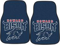 🚗 fanmats howard university car mats - 2 piece front set, 18x27 inches logo