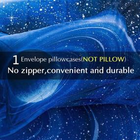 img 1 attached to PomCo Twin Galaxy Comforter Set (68x88 Inch), 2Pcs (1 Comforter & 1 Pillowcases) 3D Space Outer Sky Microfiber Bedding Collection, Blue Universe Galaxy Comforter for Boys, Girls, Teens, and Kids