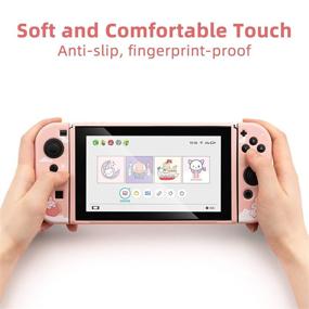 img 3 attached to 🍓 Enhance Your Nintendo Switch: GeekShare Protective Case with Soft TPU Slim Cover (Strawberry Bunny)