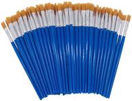 🎨 sunkisty children's art paintbrushes - 100pcs blue little painting brushes with plastic handle for kids logo