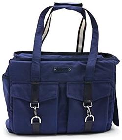 img 2 attached to 🐶 Navy Blue DOGO Buckle Tote Dog Carrier