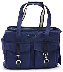 img 4 attached to 🐶 Navy Blue DOGO Buckle Tote Dog Carrier