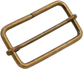 img 3 attached to 🔗 Premium Pack of 10 Generic Metal Bronze Rectangle Buckles - 2" x 1" Inside Size Slider Bar Strap Keeper