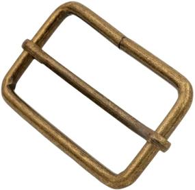 img 2 attached to 🔗 Premium Pack of 10 Generic Metal Bronze Rectangle Buckles - 2" x 1" Inside Size Slider Bar Strap Keeper