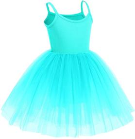 img 3 attached to 🏻 IBTOM CASTLE Kids Swan Princess Dance Costume: Feather Ballerina Dress for Baby Girl Pageant Party Prom Birthday Short Gown - Enchanting Elegance!