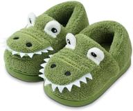 🦖 cute dinosaur slippers for toddlers: warm fur house shoes for boys and girls, ideal for indoor bedroom use logo