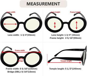 img 3 attached to 👓 Eyekepper 4-pack Reading Glasses: Blue Light Blocking Oversized Round Computer Readers for Women