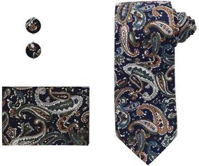 img 4 attached to 👔 Dress to Impress: Dan Smith Fashion Necktie Cufflinks for Boys – Stylish Jewelry and Cuff Links