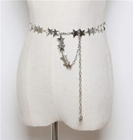 img 3 attached to 🌟 PDW0190 Nanxson Women's Sweater Dress Belt Metal Chain Waist Belt with Star Design